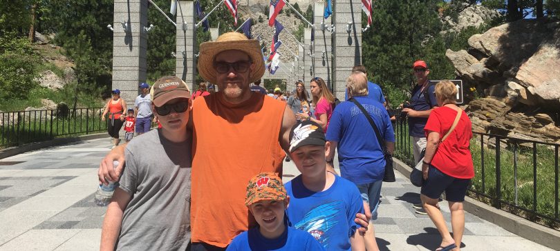 Our Family Reviews team at Mount Rushmore, near Keystone, SD 2018