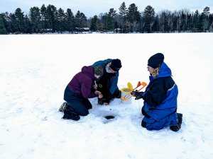Ice fishing at Coady's Point of View Resort